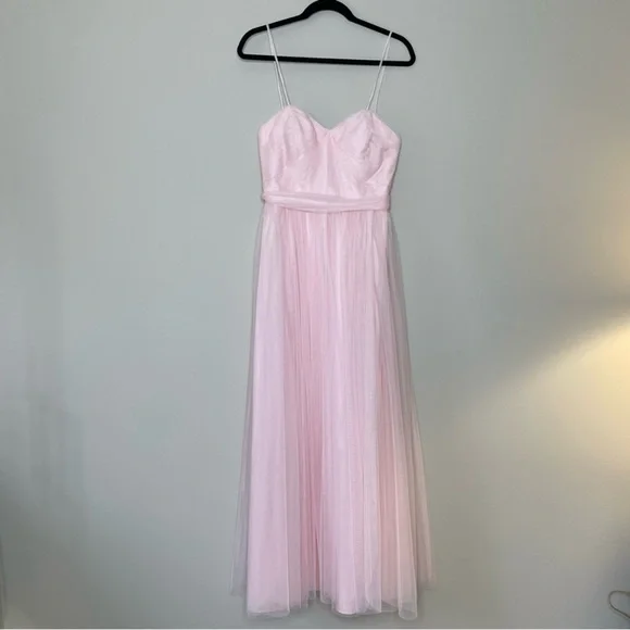 Wtoo Elegant Strapless Blush Pink Tulle Special Occasion Dress Evening Gown - Picture 5 of 14
